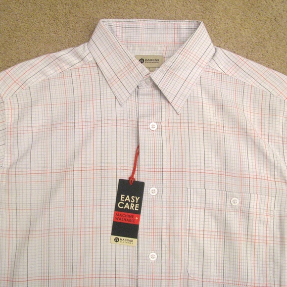 Haggar Short Sleeve Button Down Shirt NEW - Picture 2 of 6